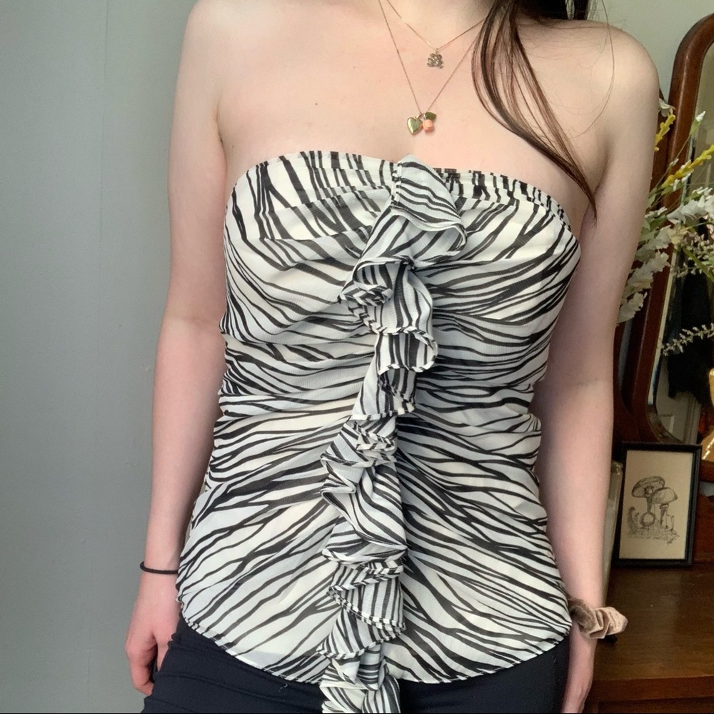 Zebra Print Tube Top